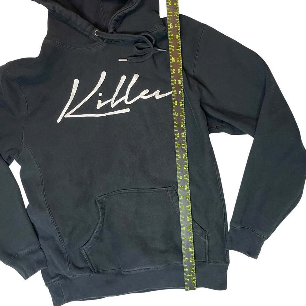 Killer Script Logo Pullover Hoodie Mens Large Black Streetwear Sweatshirt - Picture 2 of 9